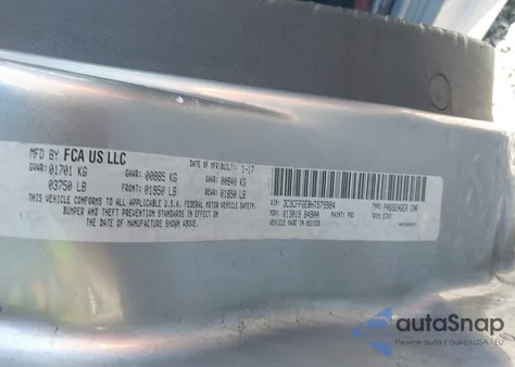 2017 Fiat 500E Battery Electric from USA, damaged, VIN 3C3CFFGE8HT579984